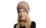 Women's Two-piece  Gradient  Hat And Scarf Set