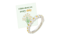 I Think About You Every Daisy Ring With A Card