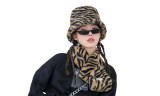 Womens Two-piece Faux Fur Hat Scarf Set