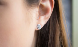  Crystal Zircon Stud Earrings 