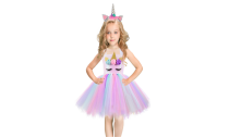 Girls Tutu Sequin Unicorn Dress With Unicorn headband