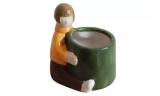 Cartoon Human-Shaped Ceramic Planter Pot