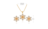 Snowflake Necklace Earrings Jewelry Set