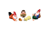 5 Pcs/Set Garden Dwarf Mini Lying Gnome Statues