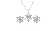 Snowflake Necklace Earrings Jewelry Set