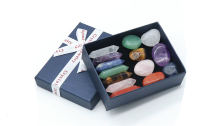 14 Pcs Set Chakra Crystals and Healing Stones Gemstones Rocks with Gift Box