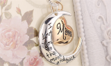I Love You to the Moon and Back Pendants Necklace