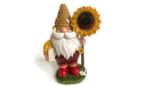 Cute Gnome With Sunflower Resin Garden Statue