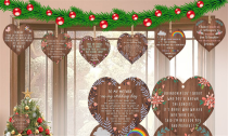 Wooden Heart Inspirational Blessings Pendant Gift