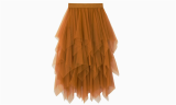 Women's Tulle Mesh Layered Midi Skirt