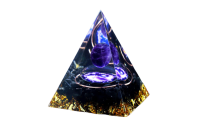 Crystal Pyramid Obsidian Chakra Energy Orgone Stone