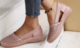 Women Hollow Out Vintage Casual Wedges Sandals