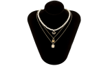 3Pcs Pearl Multi-Layered Chain Necklace