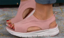 Women Mesh Platform Wedge  Sandals