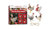 4Pcs Christmas Scarf Chicken Ornament