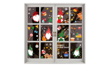 6 Sheets Christmas Gnome Window Sticker Decorations