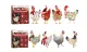4Pcs Christmas Scarf Chicken Ornament