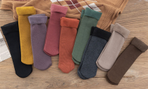 3Pcs Women's Solid Color Thicken Thermal Socks