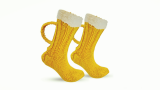 Funny Knitted Beer Socks with Handcrafted Handle