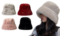 Winter Thickened Soft Faux Rabbit Fur Bucket Hat