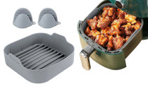 Silicone Air Fryer Reusable Liners With Two Oven Mitts