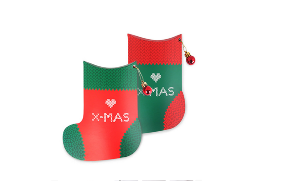 10 Pcs Christmas Stocking Boots Cookies Bags
