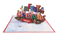  3D Merry Christmas Pop Up Card