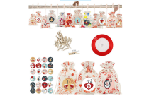 24PCS DIY Advent Calendar Countdown Linen Bags