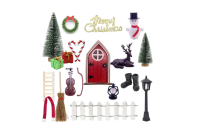  Mini House Elf Door Christmas Decoration Set 