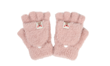  Soft Warm Faux Fur Fingerless Gloves 