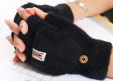  Soft Warm Faux Fur Fingerless Gloves 