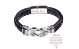 Love Forever Linked Together Braided Leather Bracelet