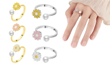 Daisy Flower Anxiety Fidget Rings