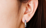 Colorful Zirconia Rainbow Hoop Earrings