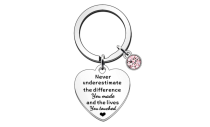 Never Underestimate The Difference You Made and The Lives You Touched Keychain