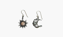 Boho Sun And Moon Earrings Crystal Drop Earrings