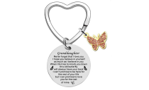 To My Granddaughter Keychain