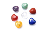 7pcs Heart Natural Healing Crystal Stones Set