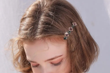 4Pcs Sparkling Crystal Stone Braided Hair Clips