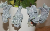 4pcs 3D Garden Dragon Statues Decor