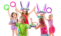 Easter Inflatable Rabbit Ears Hat with Rings