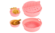 Foldable Air Fryer Silicone Pot with Dividing Pad