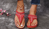 Women's Casual Rhinestone Arch Support  T-Strap Flip Flops Sandals