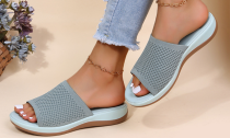 Women's Casual Fly Woven Upper Soft Flat Sandals