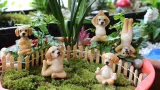 Dog and Cat Stakes Animal Garden Statue