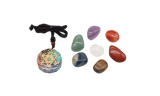 8Pcs Chakra Healing Stones And Chakra Necklace Set