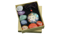 8Pcs Chakra Healing Stones And Chakra Necklace Set