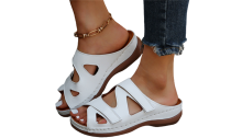 women's Velcro Wide Fit Sandal Slippers