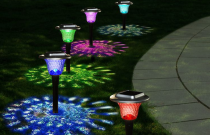 Color Changing Solar Powered Landscape Path Lights