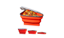 Reusable Silicone Pizza Storage Container with 5 Serving Trays